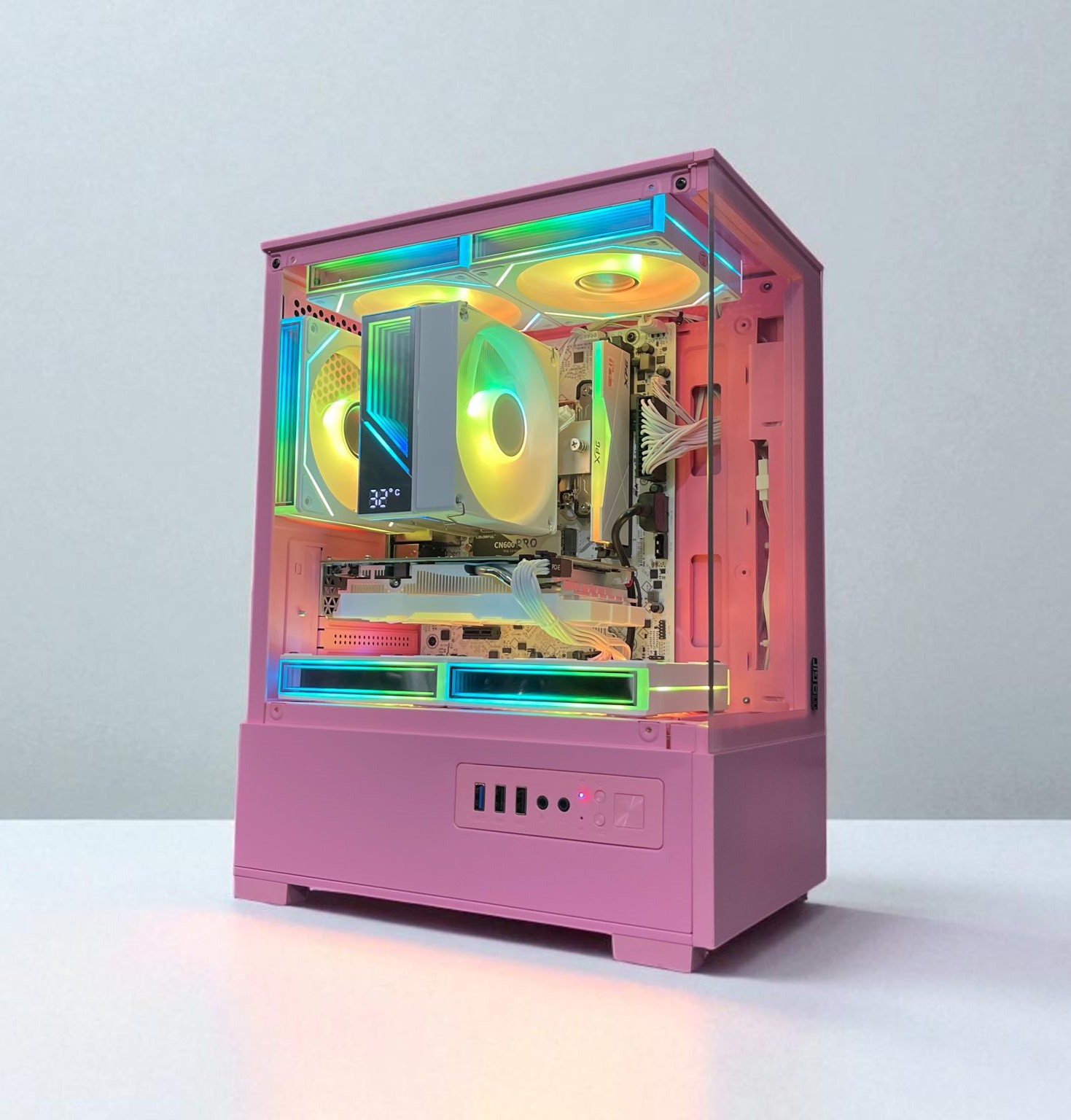 PC Gaming HMPC Pink | Intel Core I5 12400F\ RX 580 8G\ B760 \ RAM 16GB\ SSD 256GB