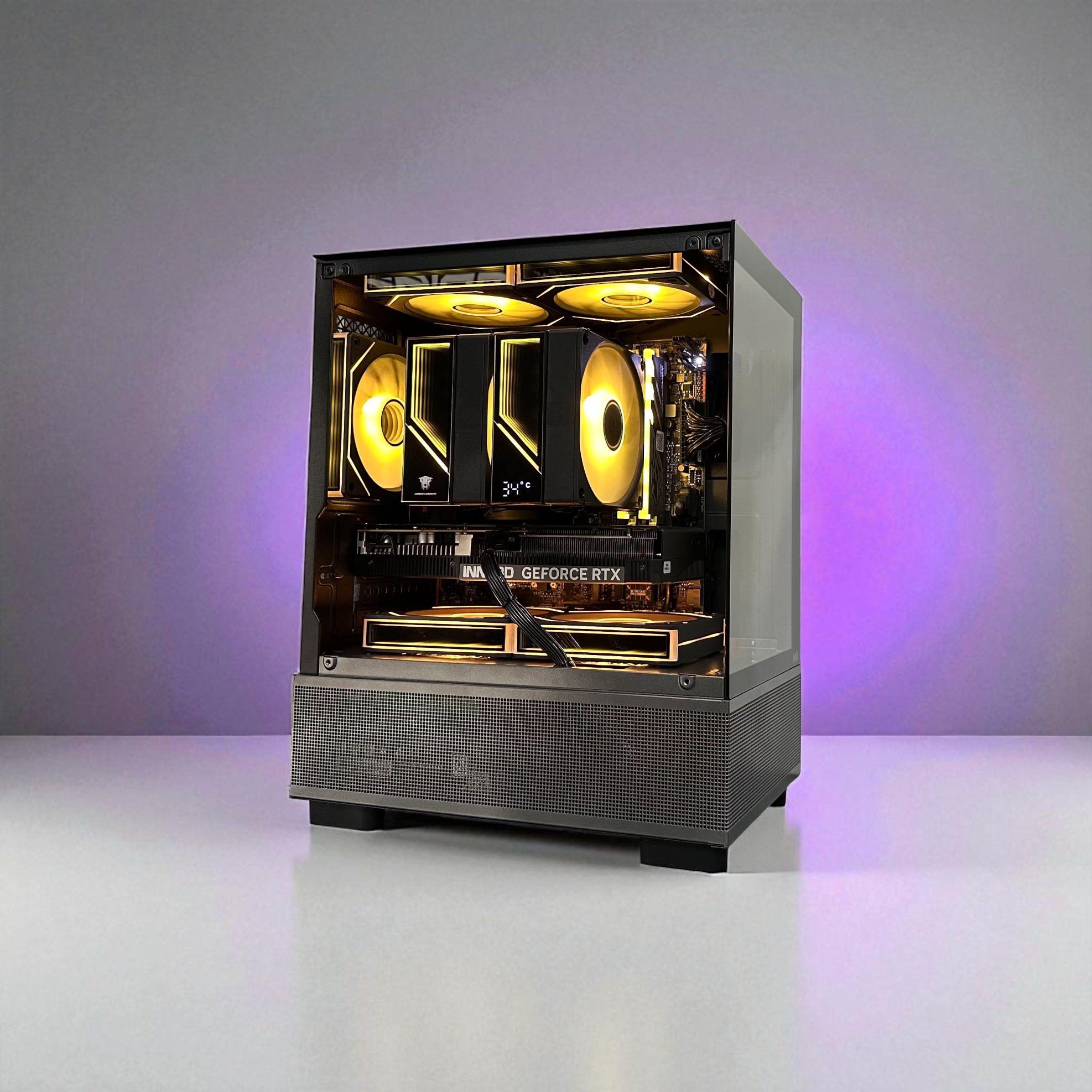 PC Gaming HMPC Aether | Intel Core I5 14400F \ RTX 5060 8G\ B760 \ RAM 32GB 6000Mhz \ SSD 1TB
