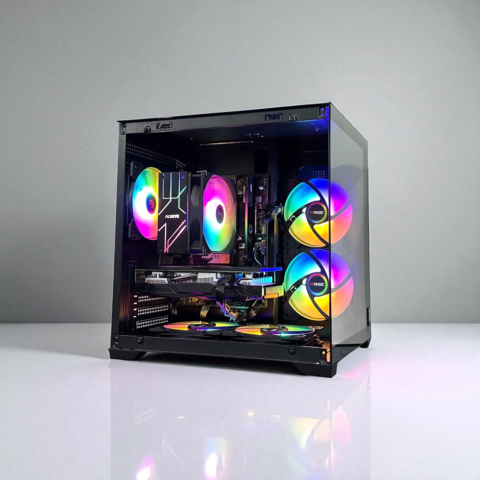 PC Gaming HMPC Aqua 4 | Intel Core I5 12400F \ RX 580 8GB \ H610 \ RAM 16GB\ SSD 256GB