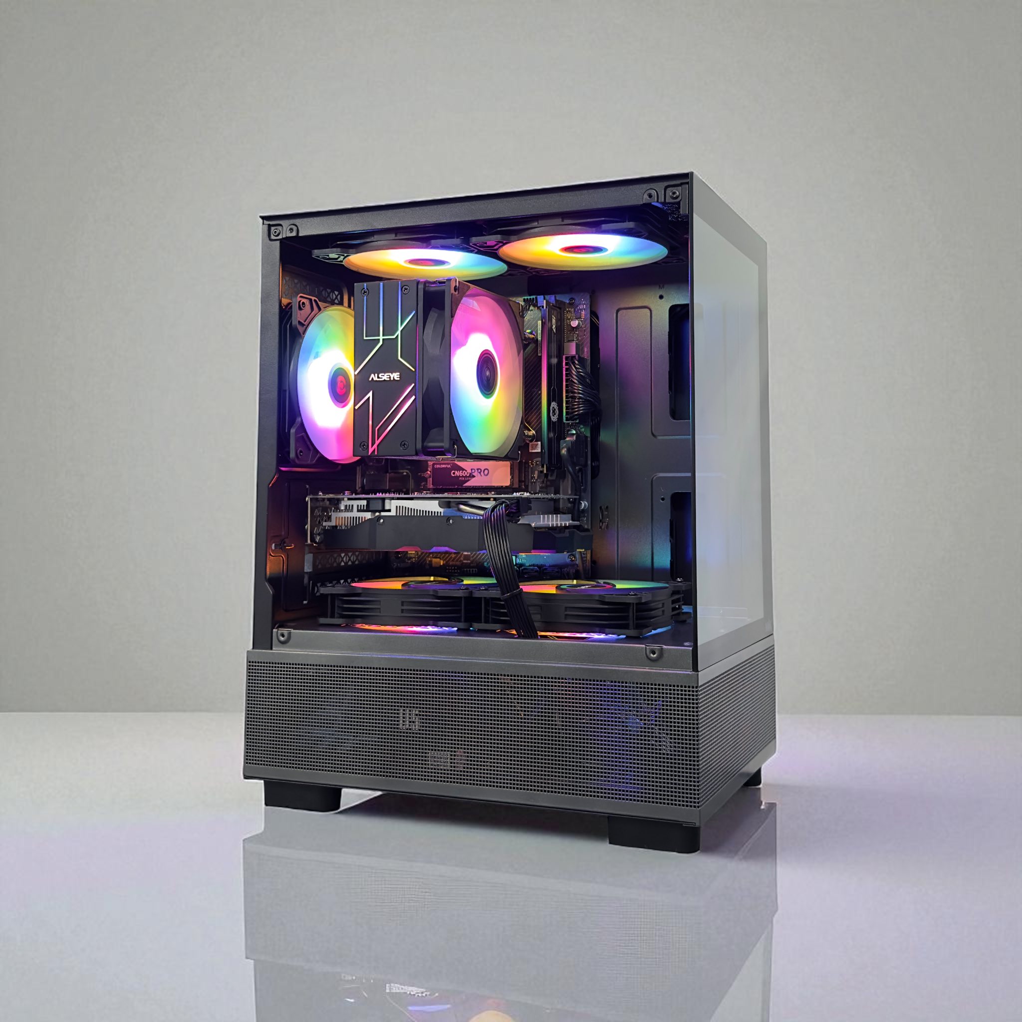 PC Gaming HMPC Aether Price | Intel Core I5 12400F \ RX 580 8G\ H610 \ RAM 16GB\ SSD 256GB
