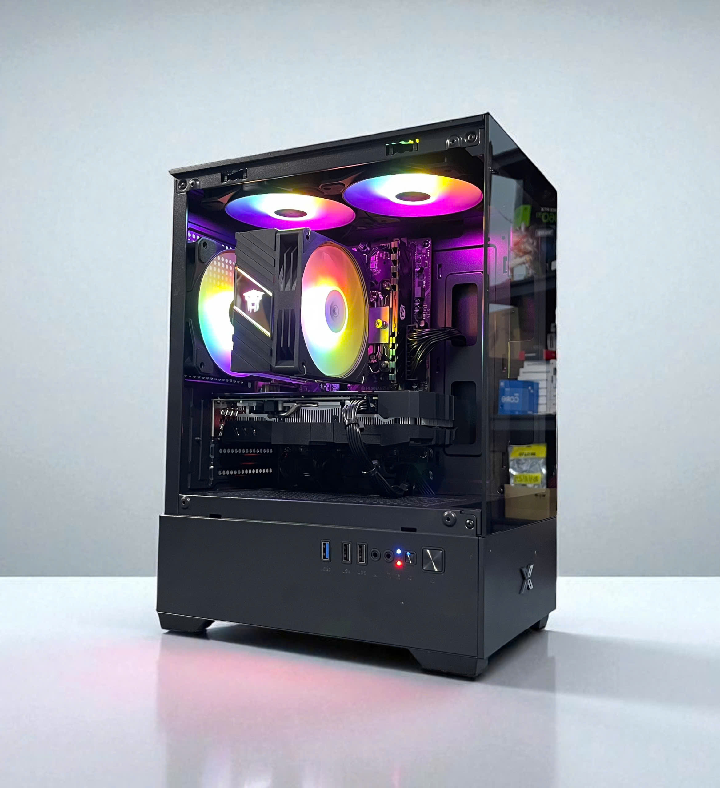 PC Gaming HMPC Min | Intel Core I3 12100F\ RX 580 8GB\ H610 \ RAM 16GB\ SSD 256GB | Intel Core I3 12100F\ RX 580 8GB\ H610 \ RAM 16GB\ SSD 256GB