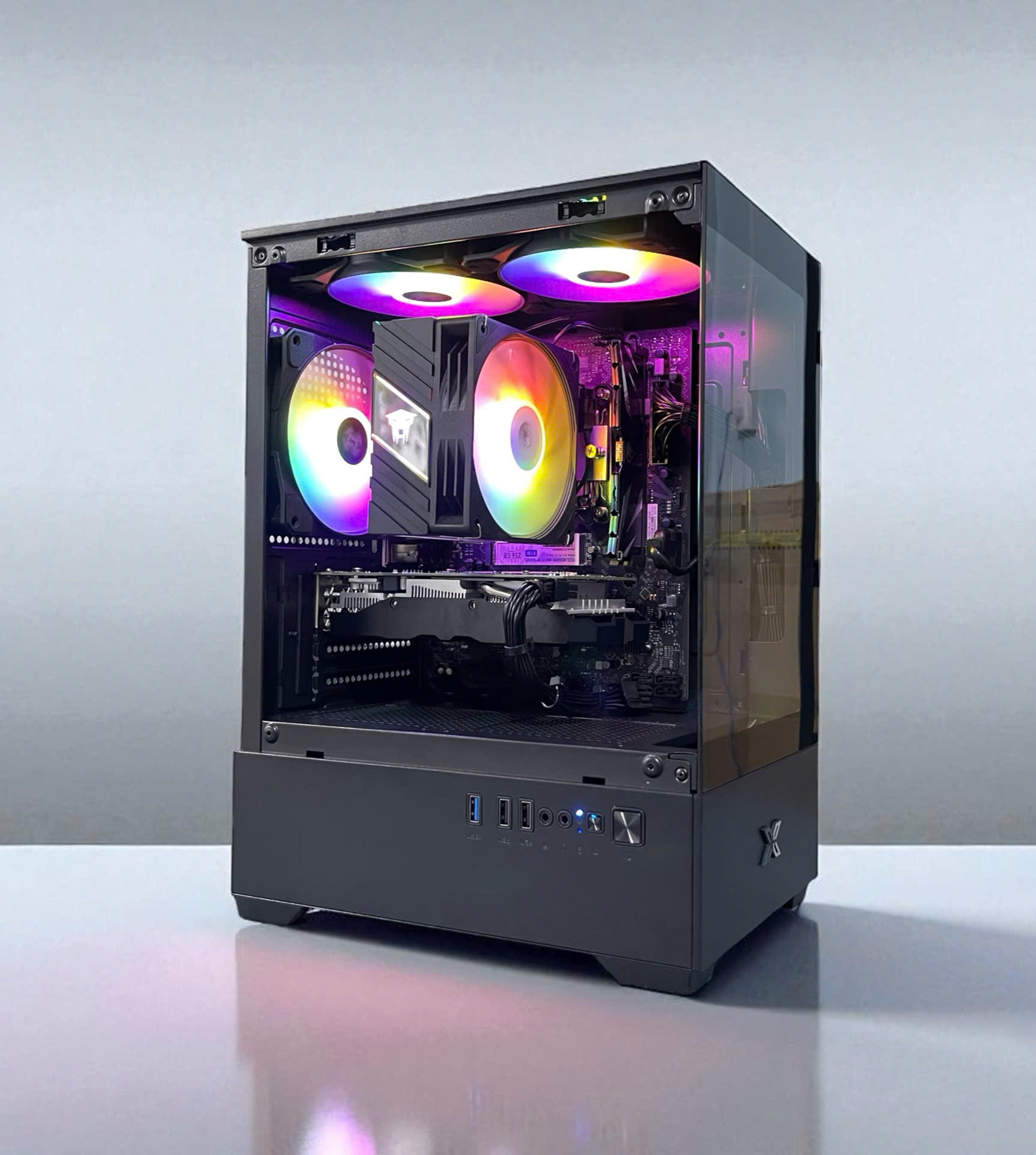PC Gaming HMPC View | Intel Core I5 12400F\ RX 580 8GB\ B760 \ RAM 16GB\ SSD 256GB