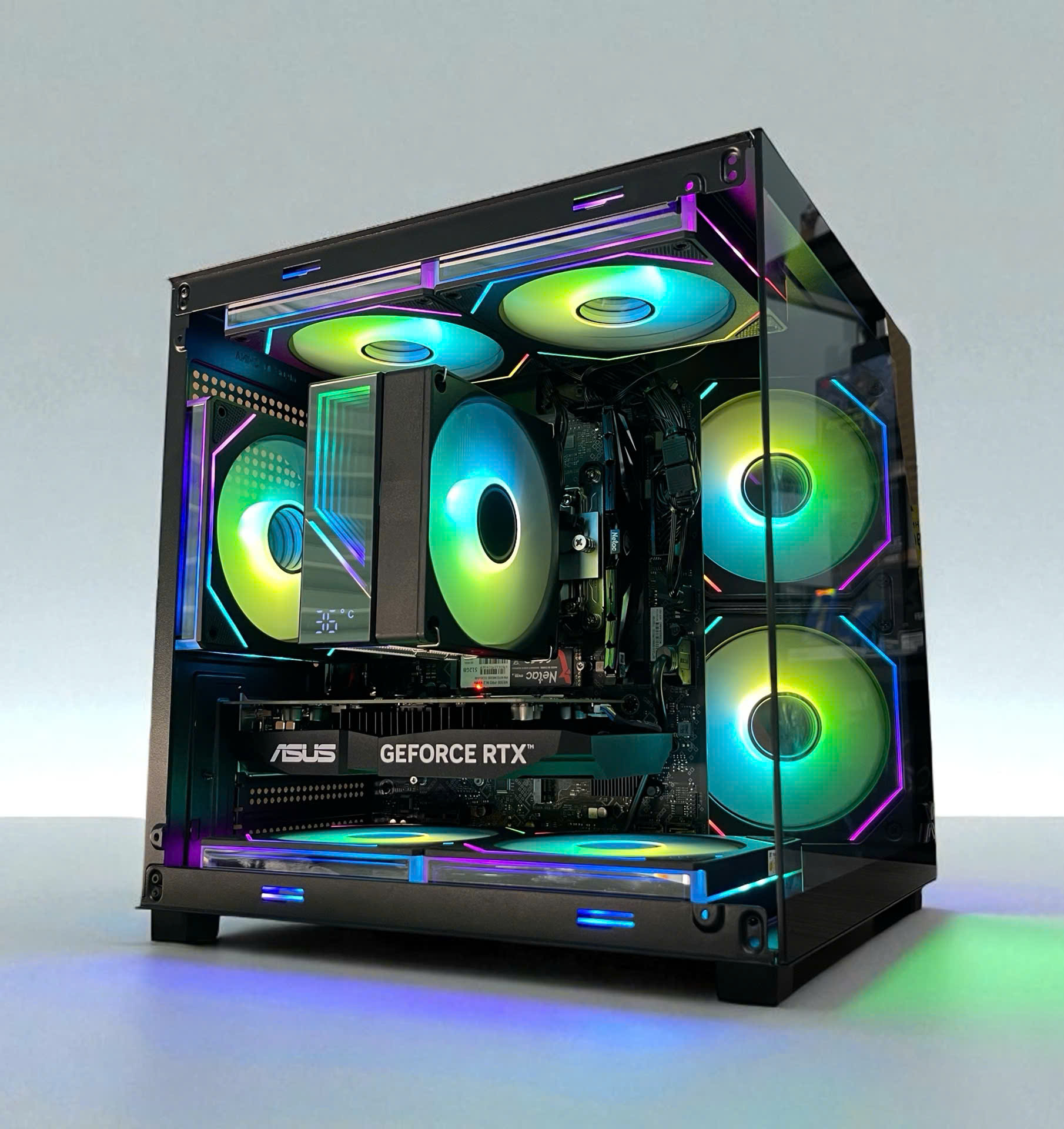 PC Gaming HMPC Aqua Nano | Intel Core I5 12400F\ RTX 3050 6GB\ B760 \ RAM 16GB\ SSD 512GB