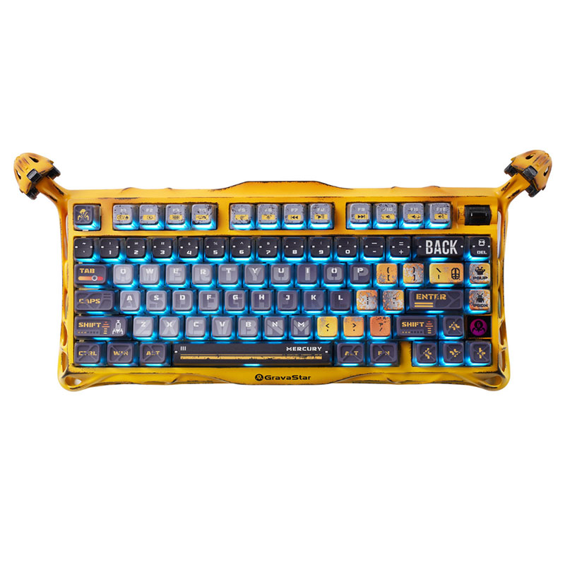 Bàn phím cơ GravaStar Mercury K1 Pro Battle - Worn Yellow