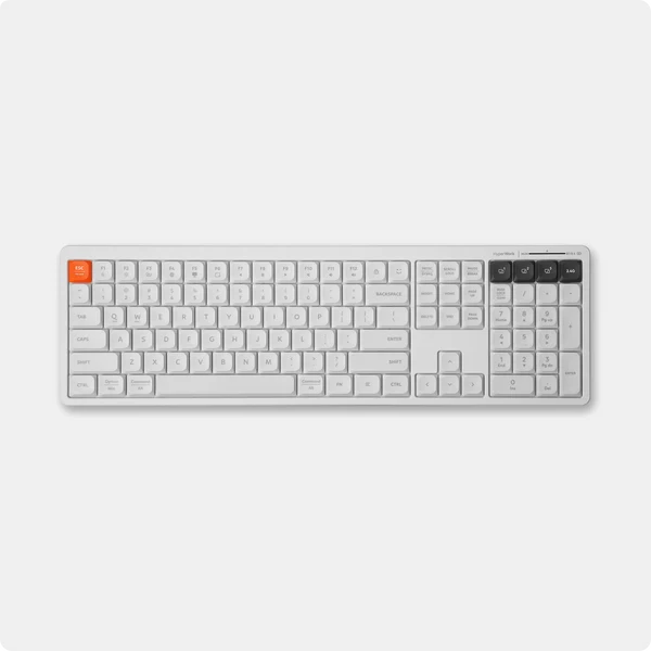 Bàn phím không dây HyperWork SilentKey HPW-TS01-WHT Trắng