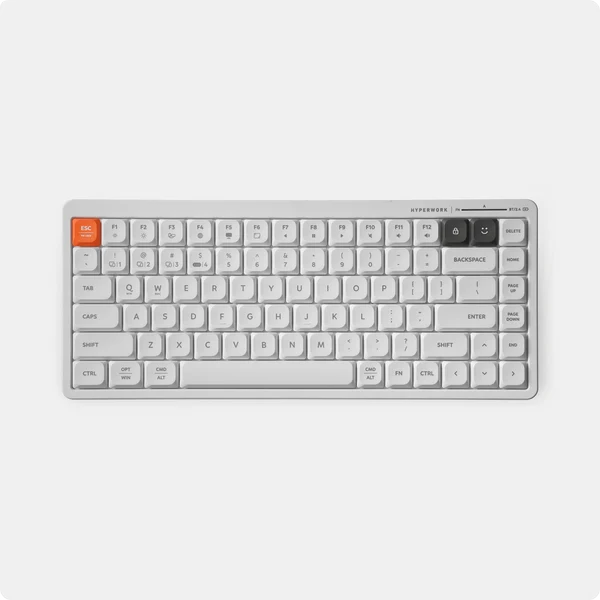 Bàn phím không dây HyperWork SilentKey Mini HPW-TS01M-WHT Trắng
