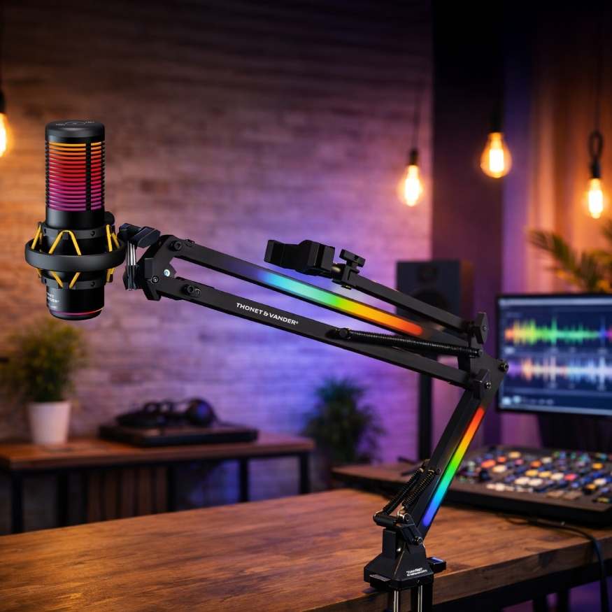 Bộ Microphone Kèm Chân Đế RGB Kẹp Bàn Thonet & Vander VX500 - ảnh 2