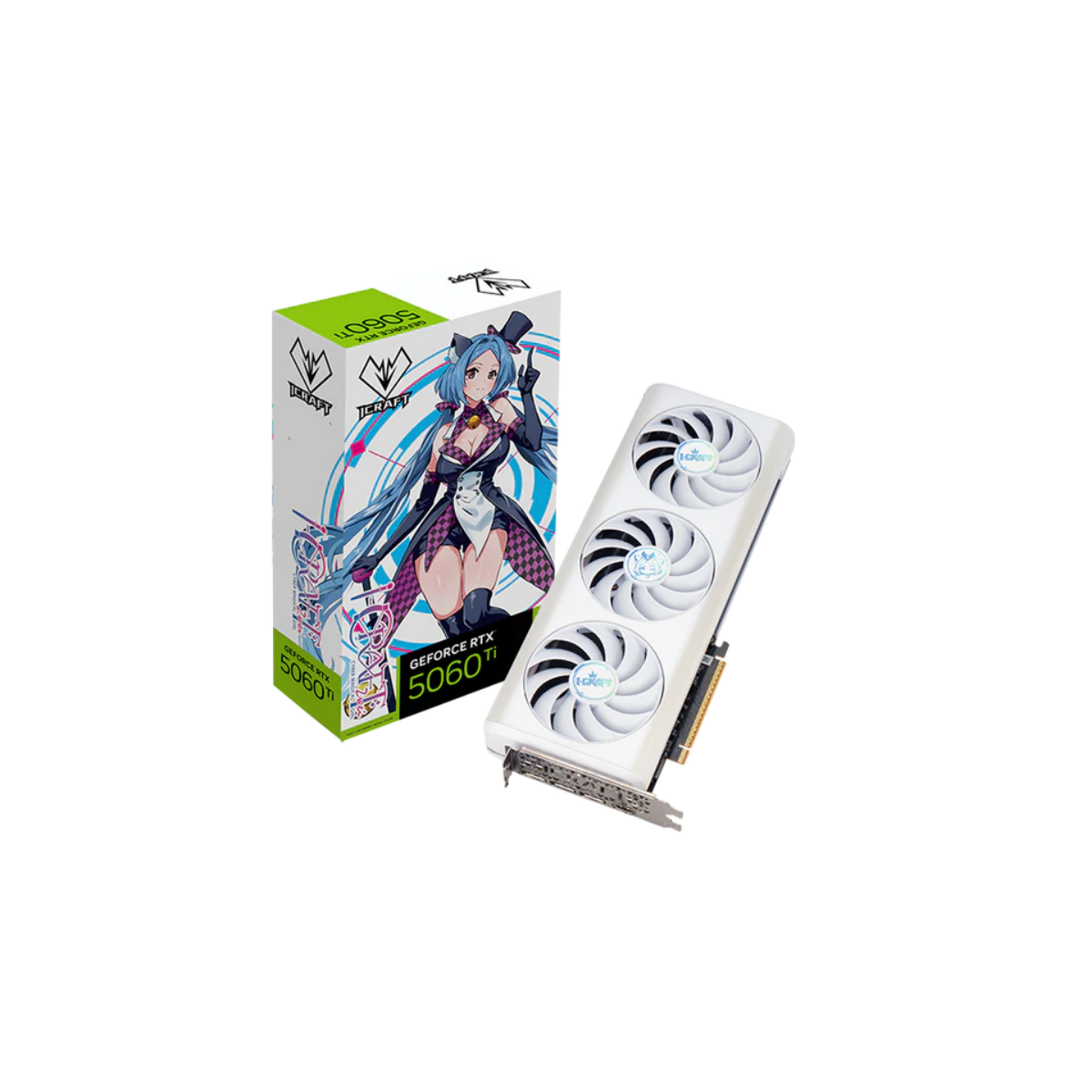 Card màn hình MaxSun GeForce RTX 5060Ti 16GB iCraft GDDR7 AIGA OC | White