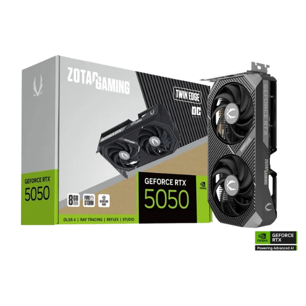 Card màn hình NVIDIA GeForce RTX 5050 Zotac Twin Edge OC (ZT-B50500H-10M) | 8GB GDDR6, 2560 CUDA, 550W