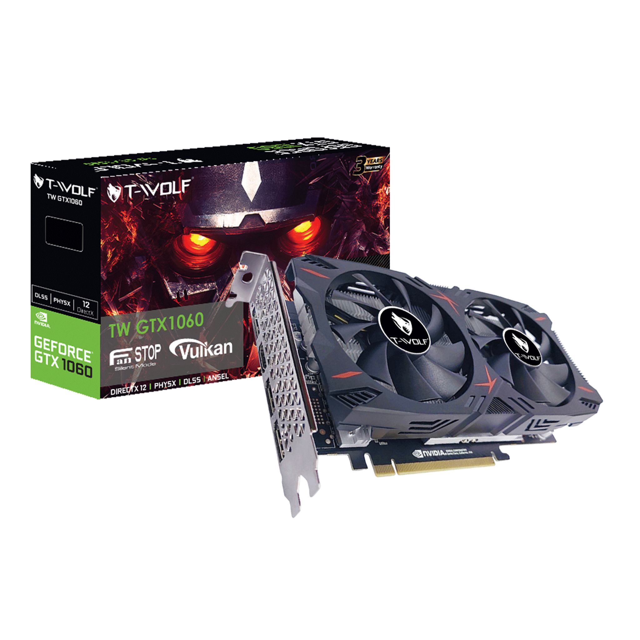 Card màn hình T-WOLF GTX 1060 3GB GDDR5 QSD - ảnh sản phẩm tại HMPC Store