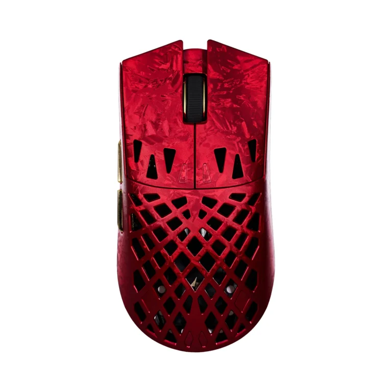 Chuột Gaming Không Dây ATK Blazing Sky Ghost Ultimate Hollow Carbon Fiber | 3 Mode, Đỏ