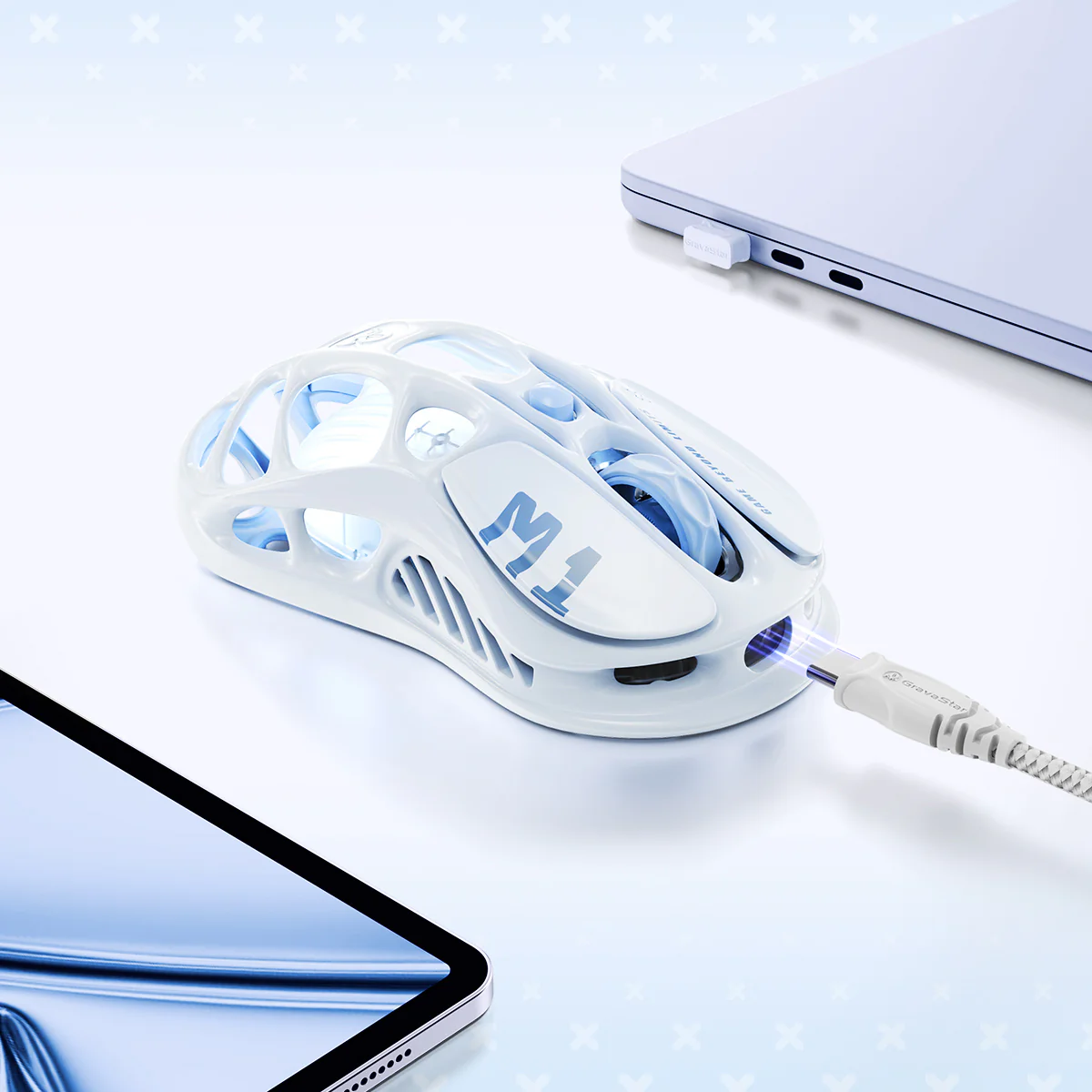 Chuột GravaStar Mercury M1 Pro - Ice Blue - ảnh 6