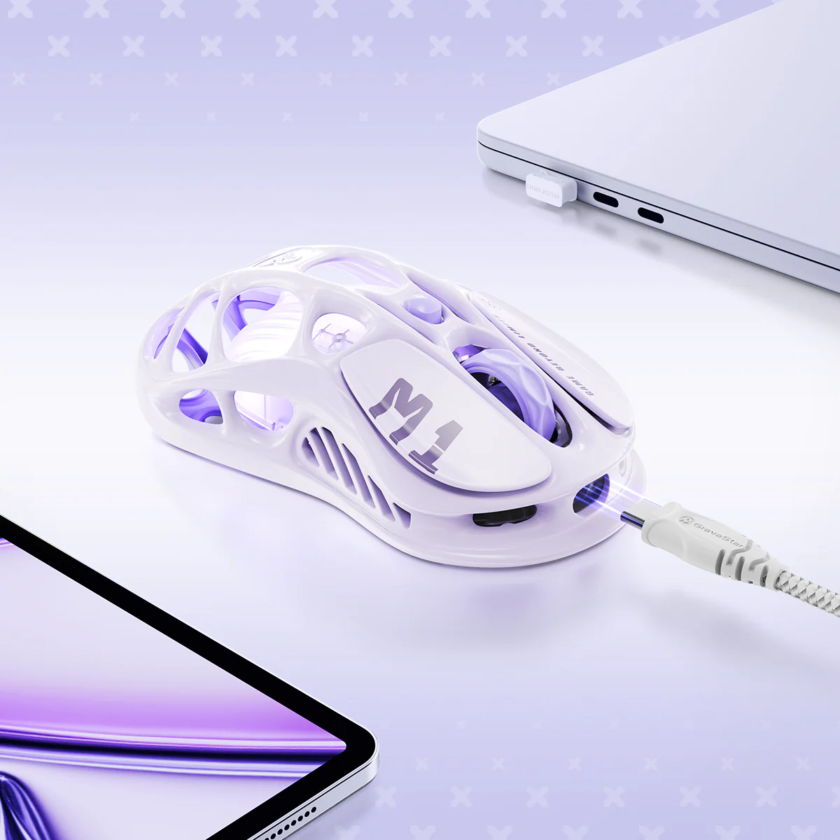 Chuột GravaStar Mercury M1 Pro - Lavender Purple - ảnh 6
