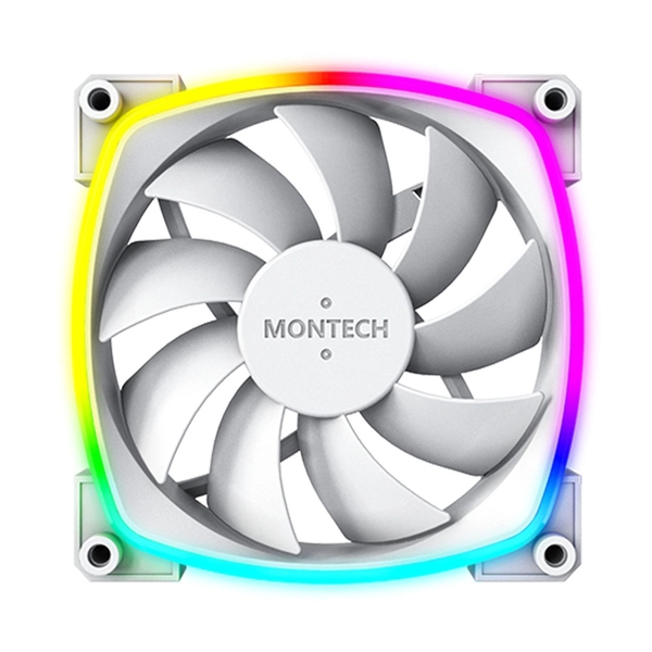 Fan Case Montech AX 120 PWM 120mm White CFAX120PWMWHMT (Fan Xuôi)