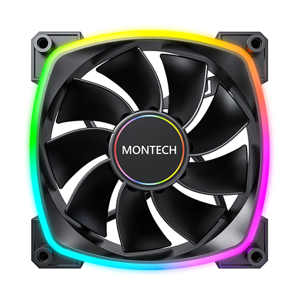 Fan Case Montech RX 140 PWM 140mm | Đen, ngược