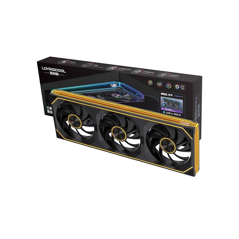 Fan case LovingCool DP-01 | 360mm ARGB Forward Black