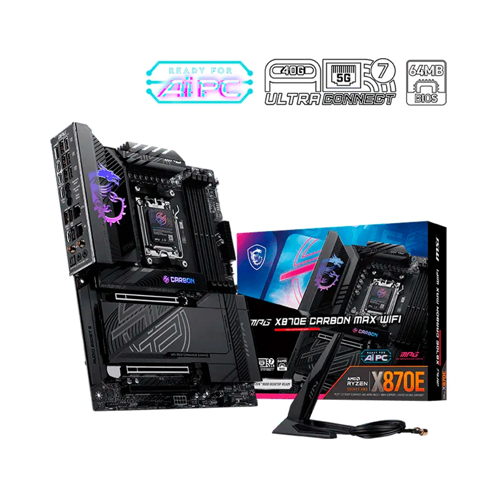 Mainboard (AMD) MSI MPG X870E CARBON MAX WIFI | AM5, ATX, 4 khe DDR5