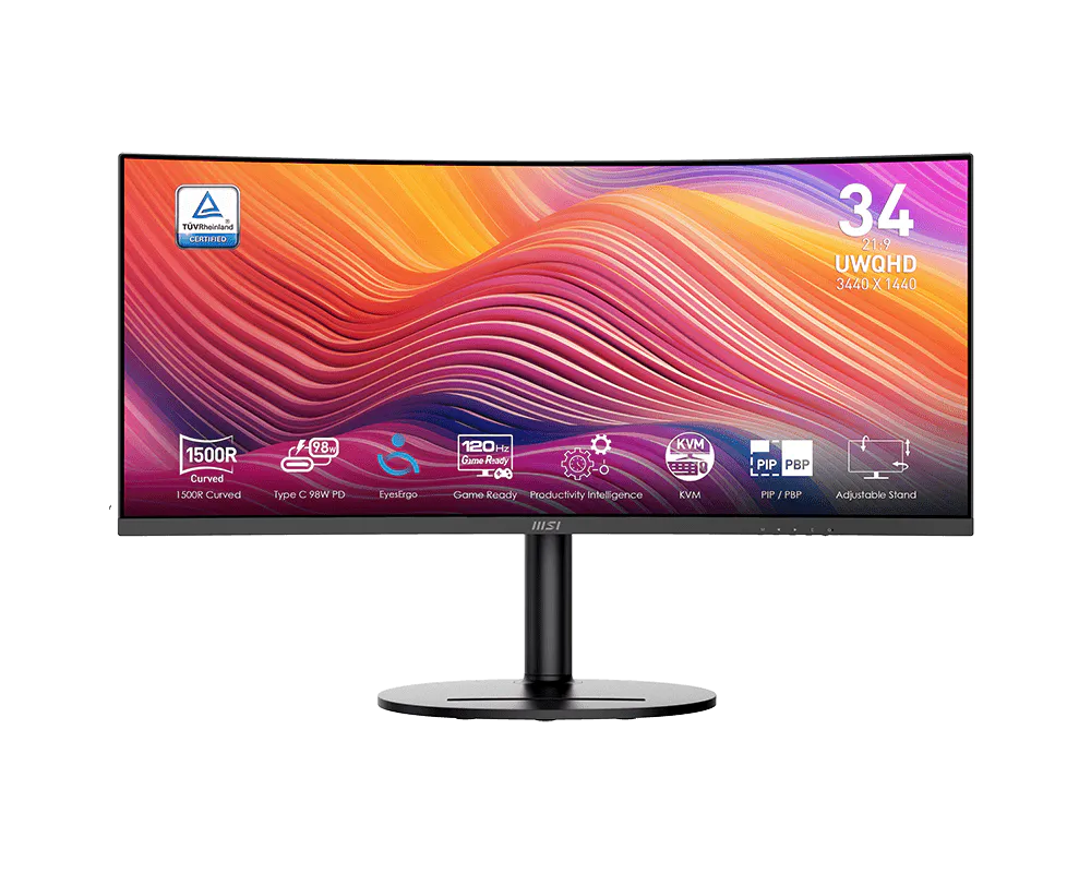 Màn hình cong hiện đại MSI Modern MD342CQP | 34 inch, UWQHD, VA, 10BIT Type-C 120Hz