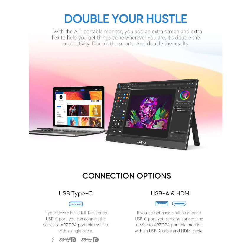 Màn hình di động ARZOPA A1T 15,6'' IPS FHD 60Hz Touch - ảnh 6