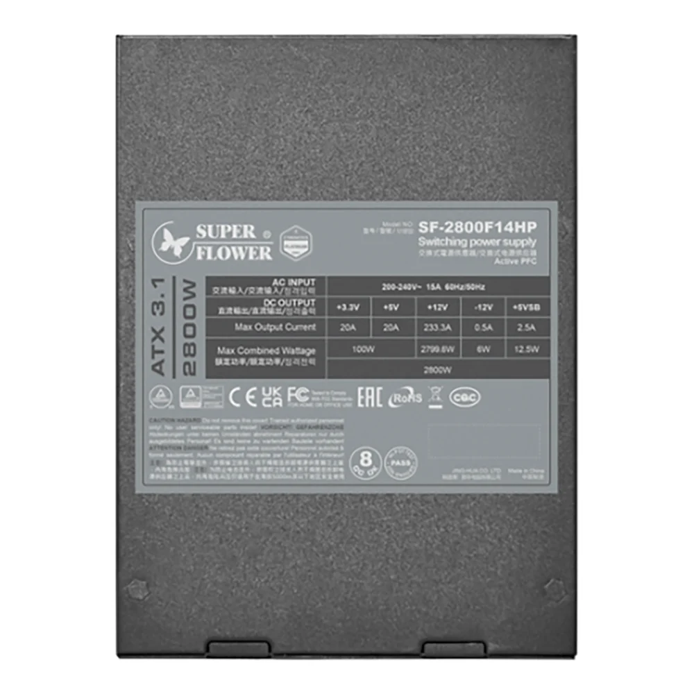 Nguồn máy tính Super Flower LEADEX TITANIUM 2200W (SF-2200F14HT) | Cybenetics Titanium, Full Modular, ATX 3.1, PCIe 5.1, Đen - ảnh 6