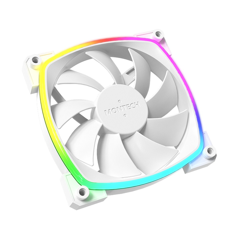 Quạt tản nhiệt PC Montech AX120 PWM | Fan lẻ 120mm, ARGB, Trắng