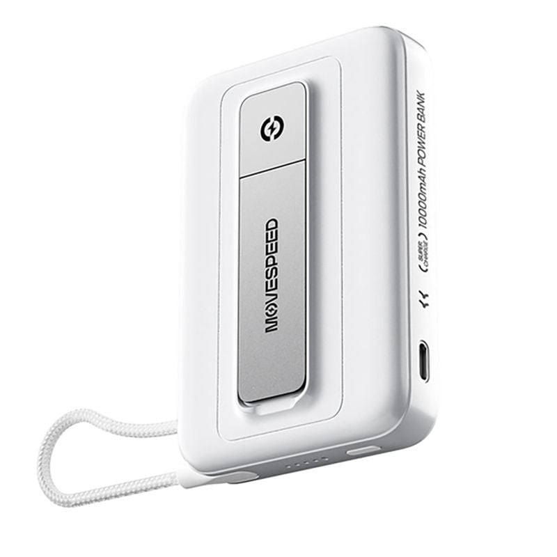Sạc dự phòng từ tính Movespeed MSP16 22.5W | 10000mAh | Đế dựng | Tích hợp Type C | White