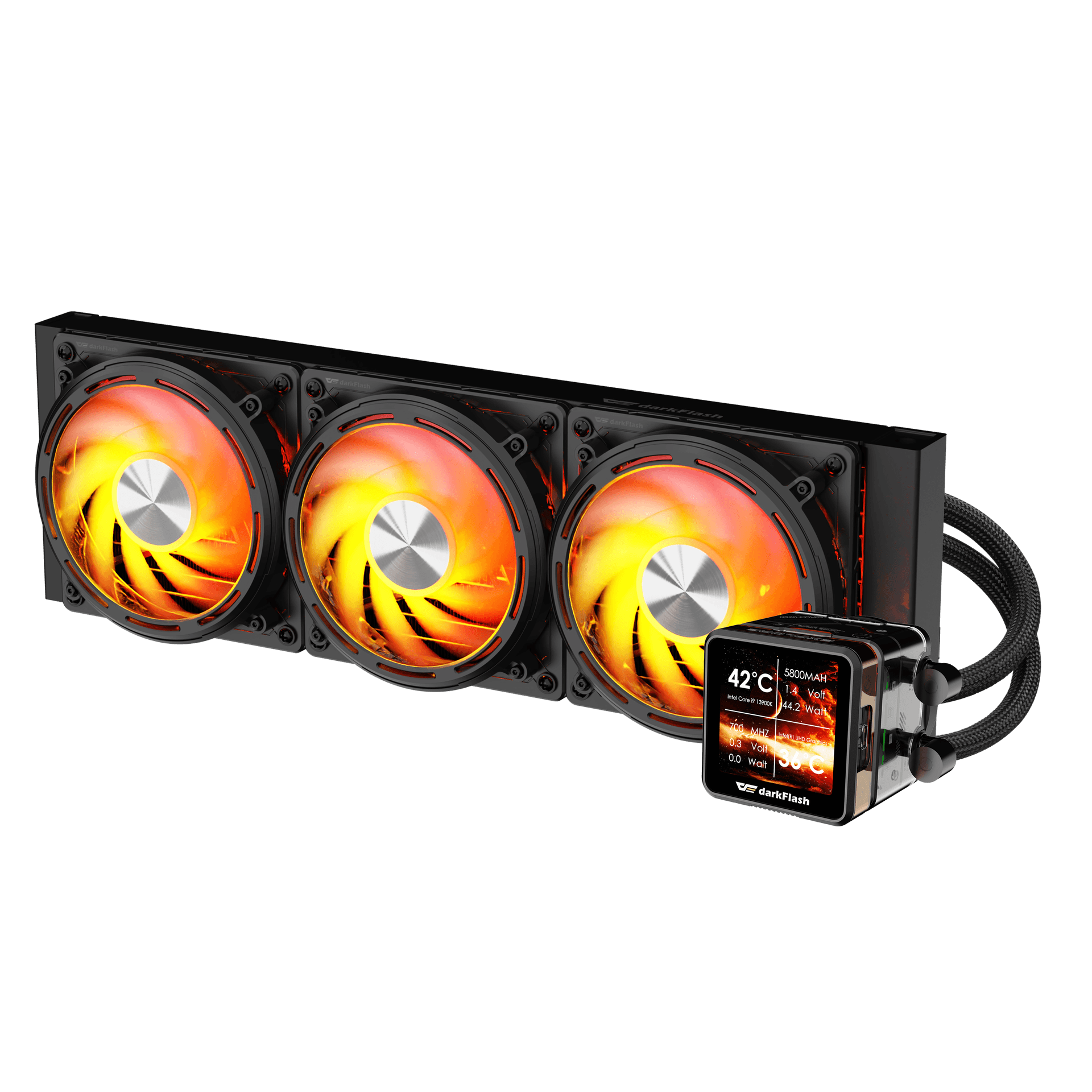 TẢN NHIỆT AIO CPU DARKFLASH DE360 IPS LCD BLACK - ảnh 2