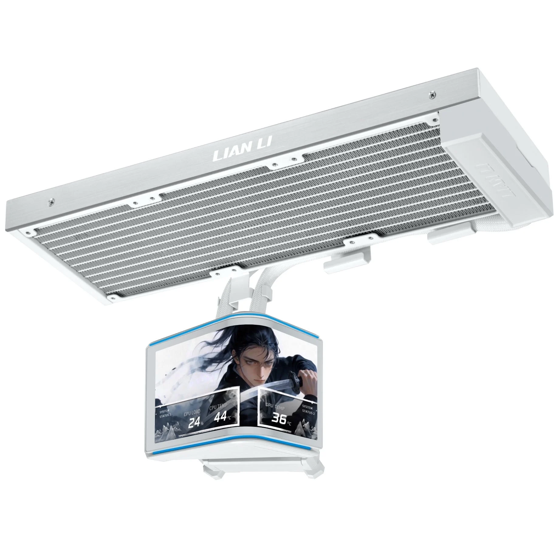 Tản nhiệt nước LIAN LI HydroShift II LCD OLED Curved 360 Fanless White