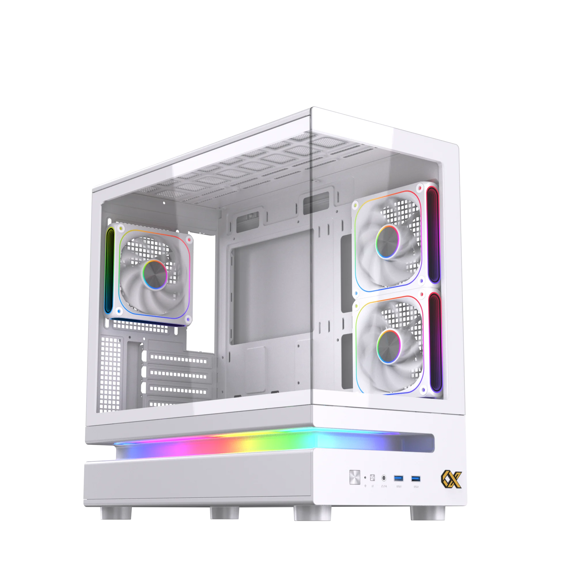 Thùng XIGMATEK WIND M 3AF ARCTIC - EN90342, Trắng, sẵn 3 fan ARGB