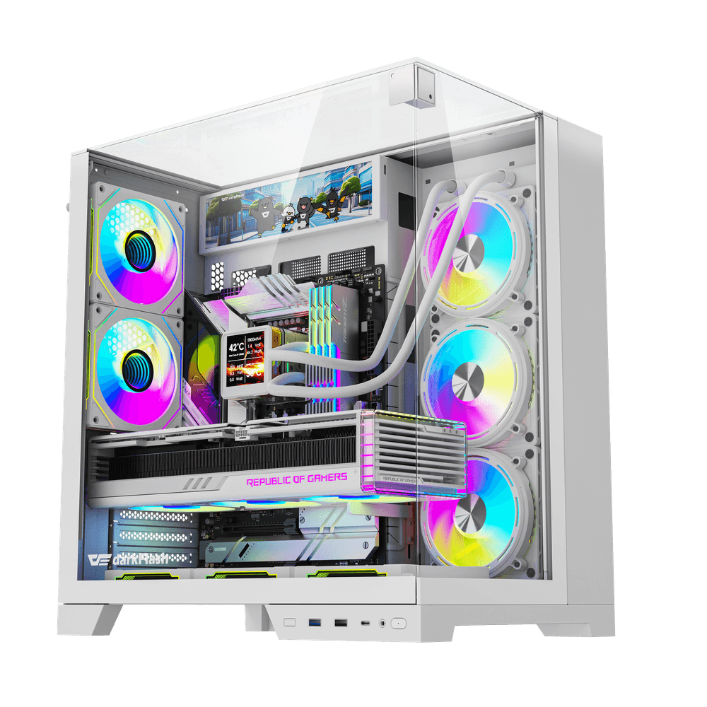 Thùng máy DARKFLASH TH285 PLUS ATX | White