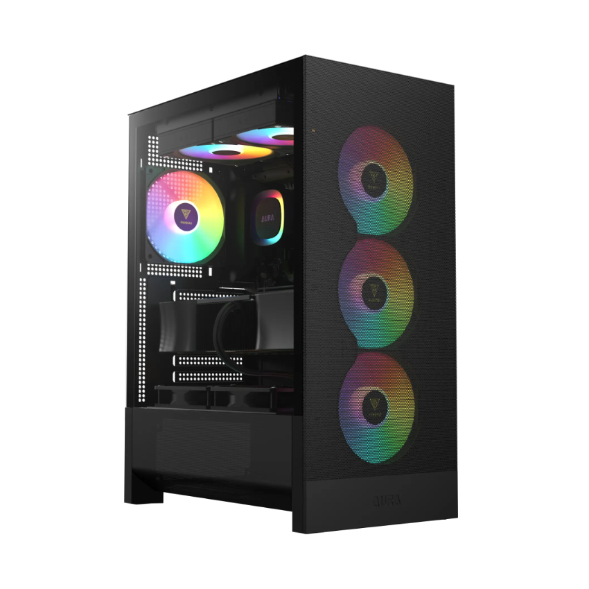 Thùng máy GAMDIAS AURA GC15 ARGB (MID TOWER, BLACK)