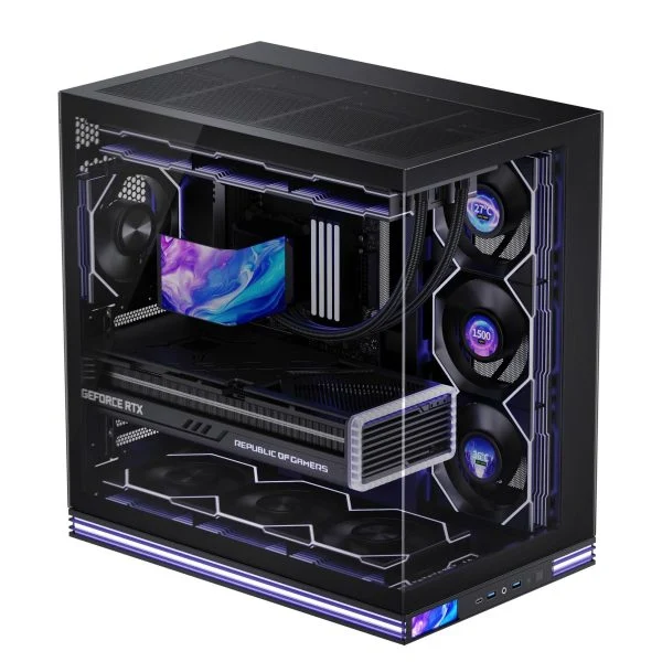 Thùng máy Leopard AX-2 | ATX, Màn hình LCD, ARGB, Không kèm fan, Đen
