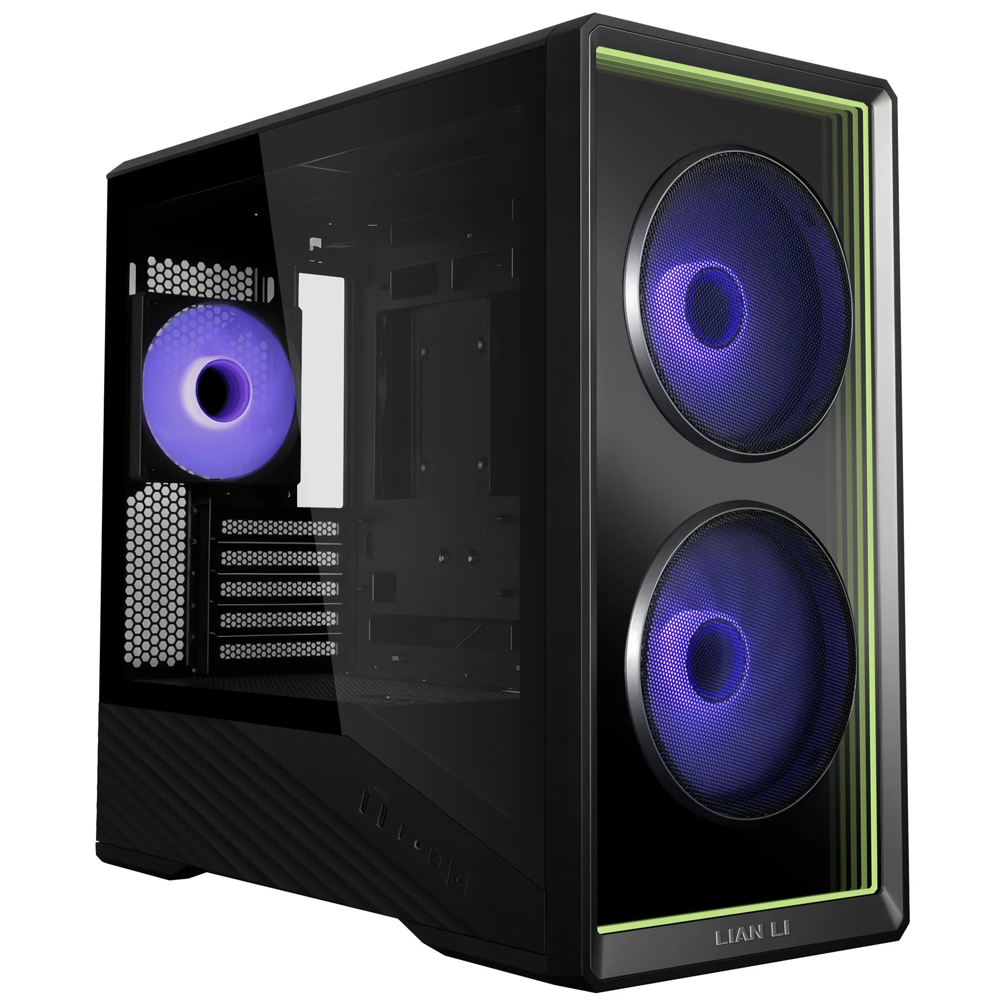 Thùng máy Lian Li Vector V150 INF (Kèm sẵn 3 Fan ARGB) (CASELLV150INFX) | M-ATX/Mini-ITX, Kính cường lực, Đen