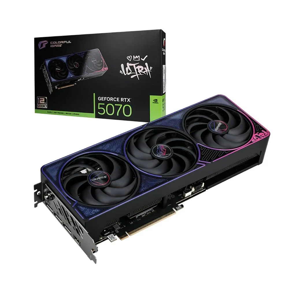 Card màn hình Colorful iGame GeForce RTX 5070 Ultra OC 12GB-V | 12GB GDDR7, 192-bit, 6144 CUDA, DLSS 4