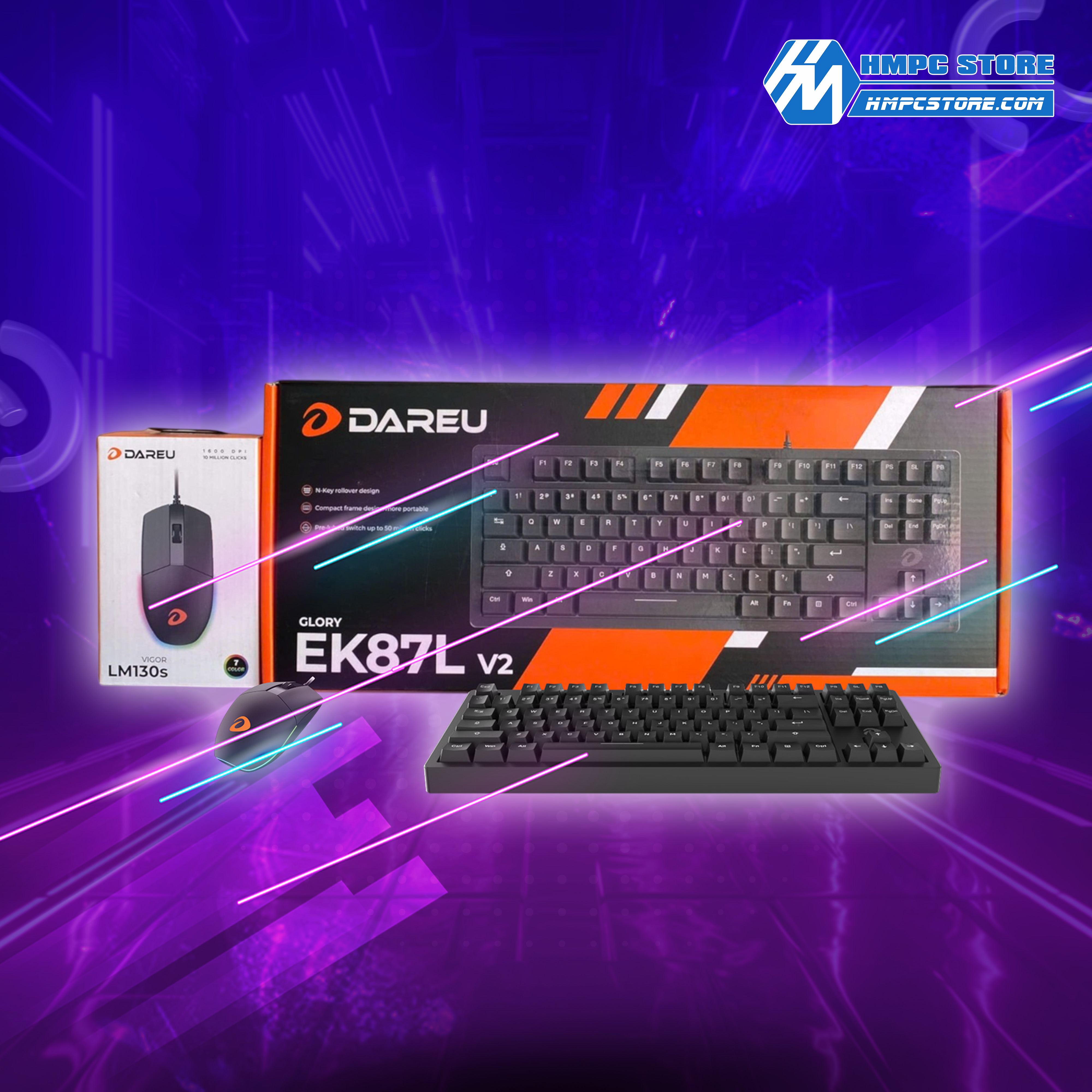 Combo phím chuột Gaming DareU LM130S / EK87L V2