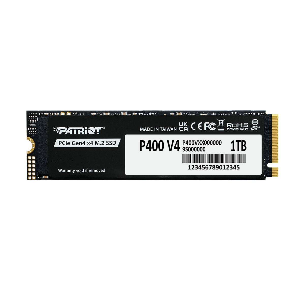 Ổ cứng SSD Patriot P400 V4 P400VP1TBM28H | 1TB, M.2 2280, NVMe PCIe Gen4 x4