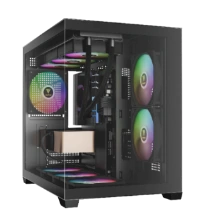 Vỏ case GAMDIAS AURA GC10M V2 ARGB Đen | Micro-ATX