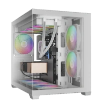 Vỏ case GAMDIAS AURA GC10M V2 ARGB Trắng | Micro-ATX