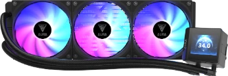Tản nhiệt nước GAMDIAS AURA GL360 LITE II LCD Đen | AIO 360mm
