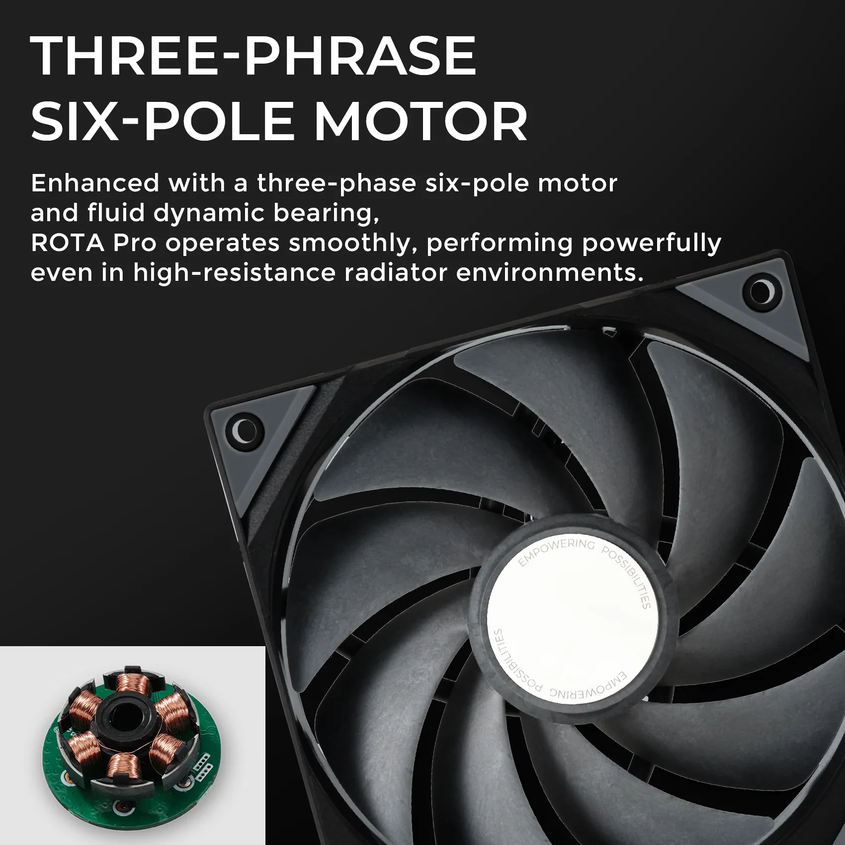 Quạt tản nhiệt TRYX ROTA PRO Đen | 120mm, PWM, fan lẻ — chi tiết sản phẩm