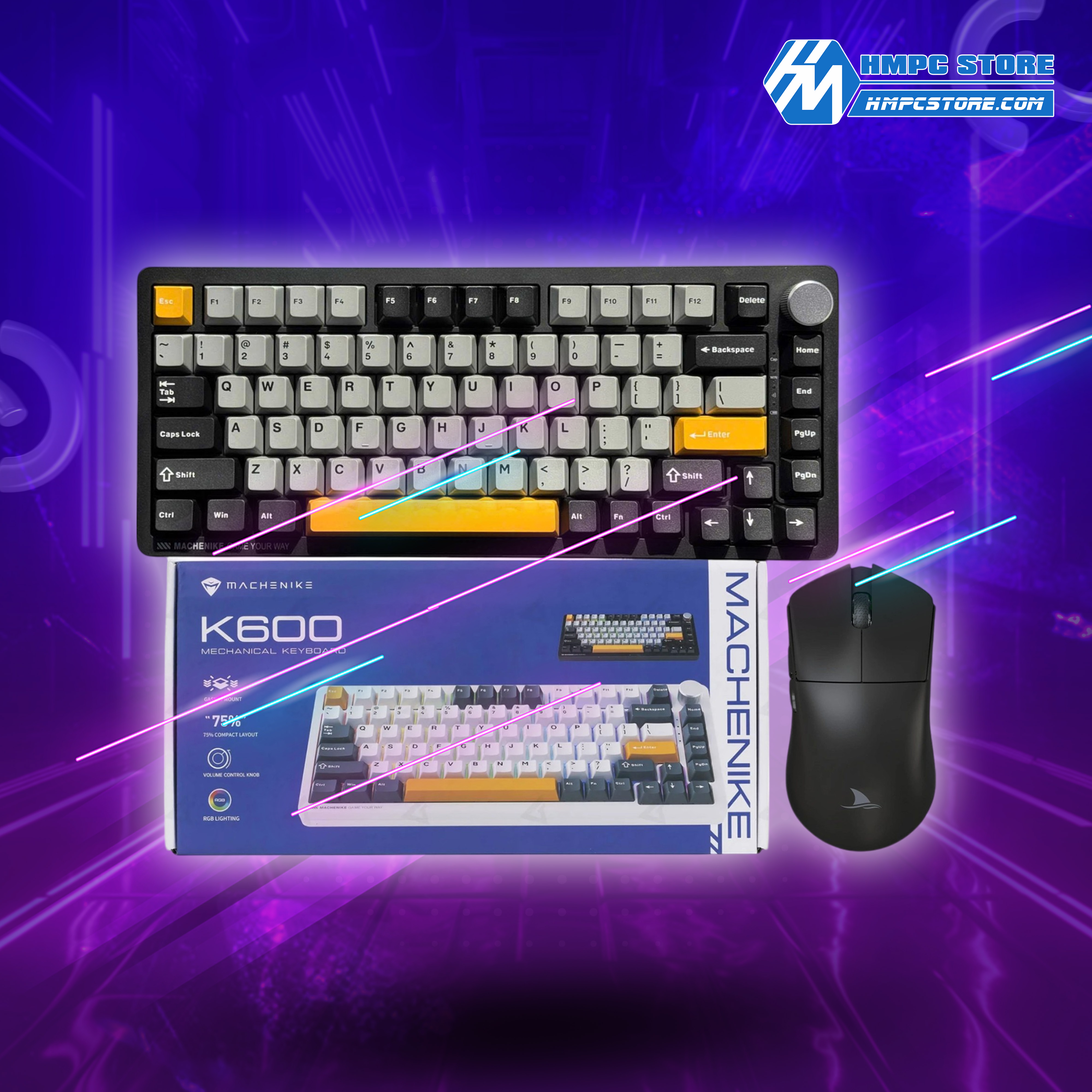 Combo phím chuột Gaming Machenike K600 B82W / Darmoshark M3